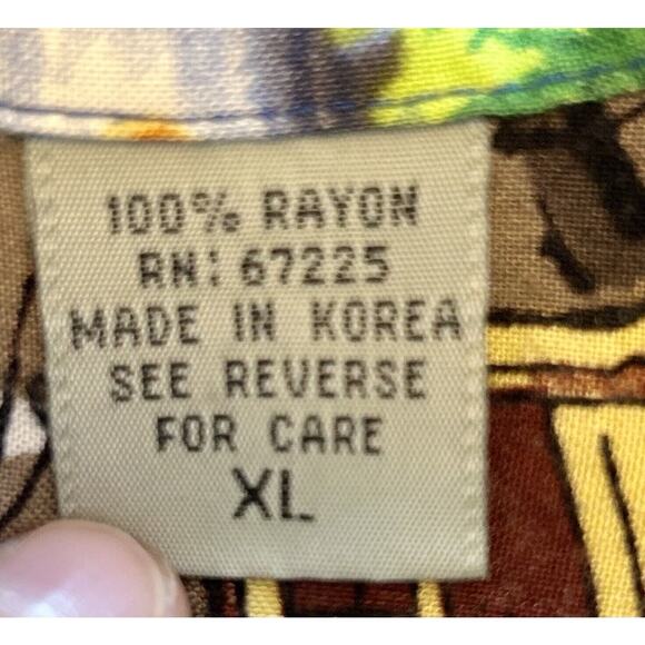 Vintage Ocean Current Hawaiian Shirt Mens XL All Over Island Print - Picture 8 of 9